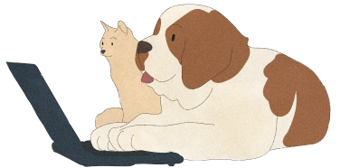 Illustration Dog Cat